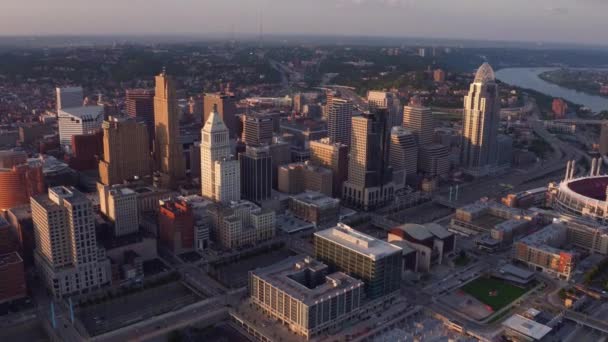 Luchtfoto Van Cincinnati Ohio — Stockvideo
