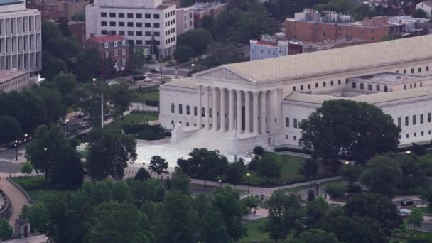 Washington 2017 Dolaylarında Anayasa Mahkemesi Kongre Binası Nın Havadan Görüşü — Stok video