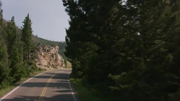 Park Narodowy Yellowstone Około 2018 Roku Przejazd Przez Park Narodowy — Wideo stockowe