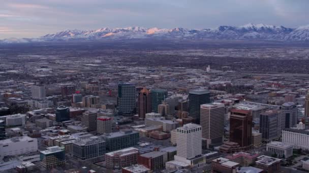 Salt Lake City Utah Aproximativ 2017 Imagini Aeriene Largi Din — Videoclip de stoc
