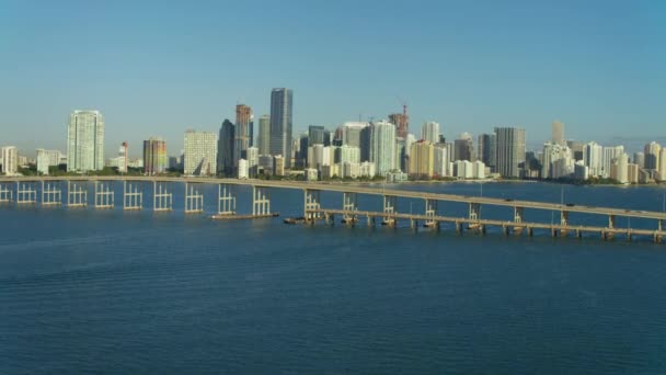 Veduta Aerea Causeway Miami Florida — Video Stock