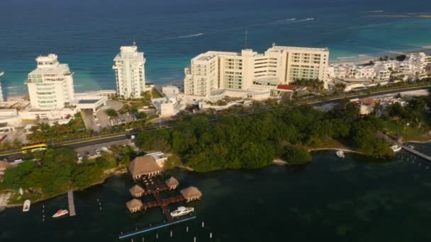 Канкун Мексика Кадры Сверху Острова — стоковое видео