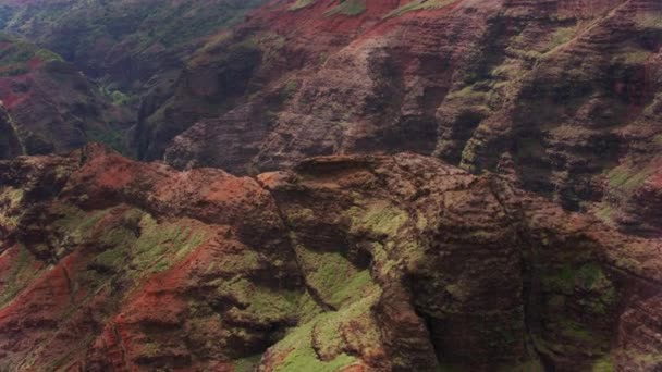 Kauai Hawaii Circa 2018 Veduta Aerea Del Waimea Canyon Girato — Video Stock