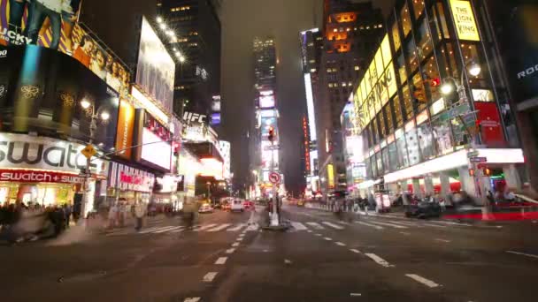 New York City New York Taki Times Meydanı Nın Zaman — Stok video