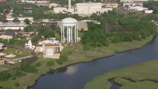 Rahway New Jersey 2017 Körül Víztorony Légi Felvétele Rahwayben Cineflexszel — Stock videók
