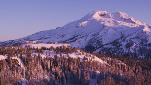 Oregon Circa 2018 Vue Aérienne South Sister Mountain Lever Soleil — Video