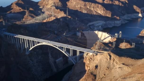 Las Vegas Nevada Usa November 2014 Aerial View Colorado River — Stock Video