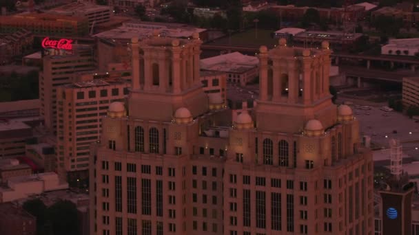 Atlanta Georgia Circa 2017 Closeup Air View 191 Peachtree Tower — Stock video