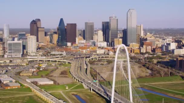 Dallas Texas Circa 2017 Veduta Aerea Del Margaret Hunt Hill — Video Stock
