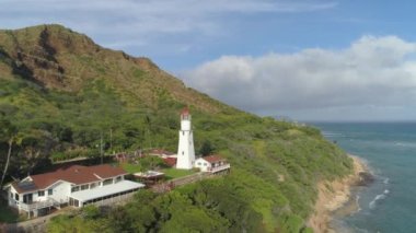Oahu, Hawaii 'deki Diamond Head deniz feneri.