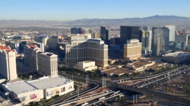Las Vegas, Nevada, ABD - 26 Kasım 2014: Las Vegas Strip 'in gündüz hava görüntüsü