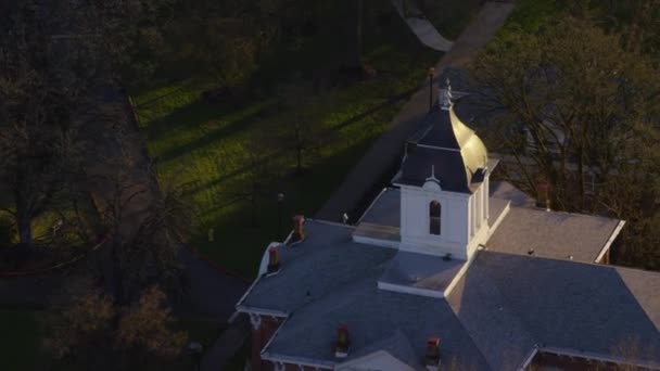 Circa 2017 Aerial View Linfield College Mcminnville Oregon — стокове відео