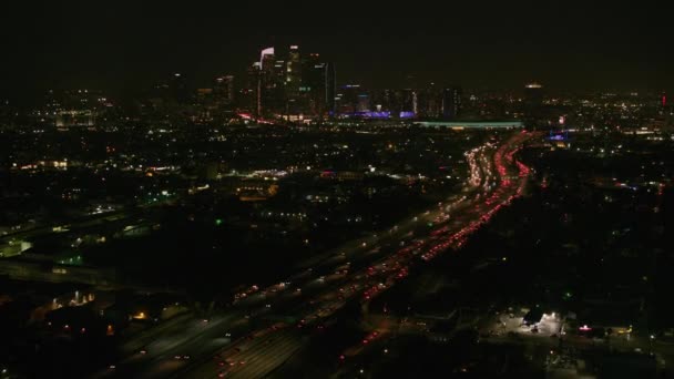 美国加利福尼亚州洛杉矶的夜间拍摄 — 图库视频影像