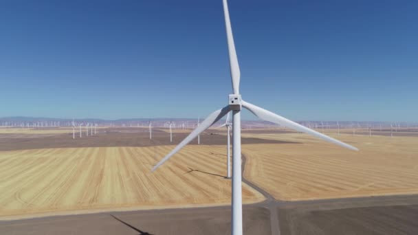Turbina Eolica Campo Oregon — Video Stock