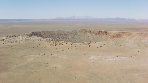 Повітряний Вид Метеоритного Кратера Арізоні — стокове відео