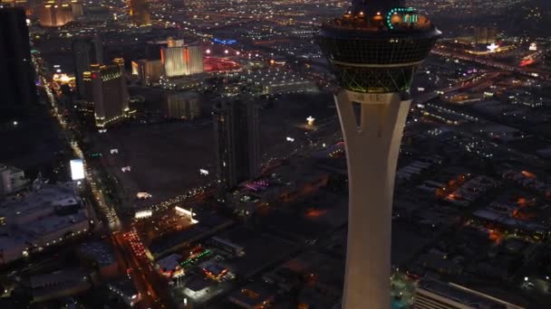 Las Vegas Nevada Noviembre 2014 Vista Aérea Estratosfera Las Vegas — Vídeo de stock