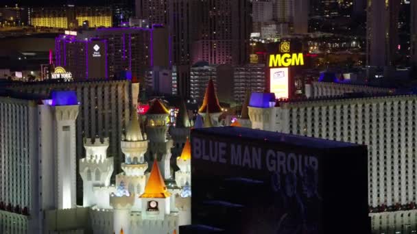 Las Vegas Nevada Dolaylarında 2017 Las Vegas Bulvarı Ndaki Kumarhanelerin — Stok video