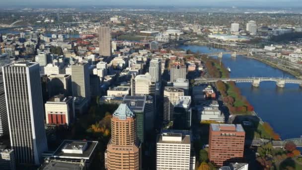 Ville Portland Oregon États Unis Vidéo Aérienne Ultra — Video