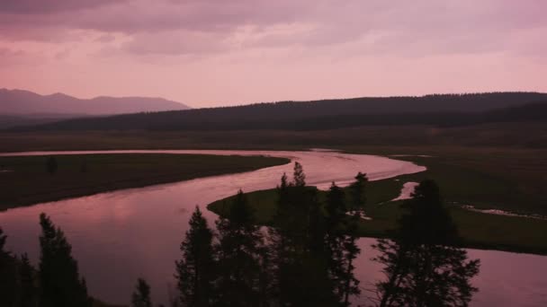 Parco Nazionale Yellowstone Riprese Aeree Della Natura Usa — Video Stock
