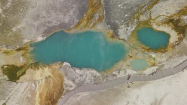 Yellowstone Ulusal Parkı doğanın hava görüntüleri, ABD