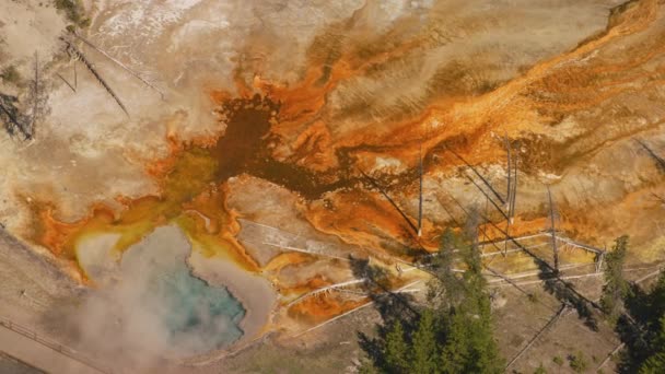 Yellowstonský Národní Park Wyomingu Letecký Pohled Yellowstonský Národní Park Snímek — Stock video