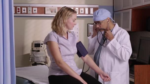 Woman Getting Medical Checkup — Stock Video