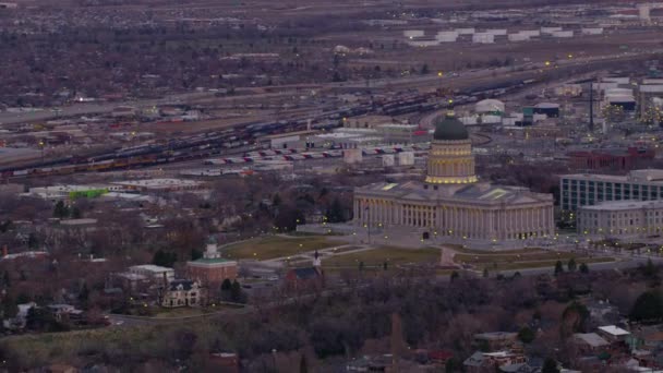 Salt Lake City Utah Circa 2017 Fotografia Aérea Utah State — Vídeo de Stock