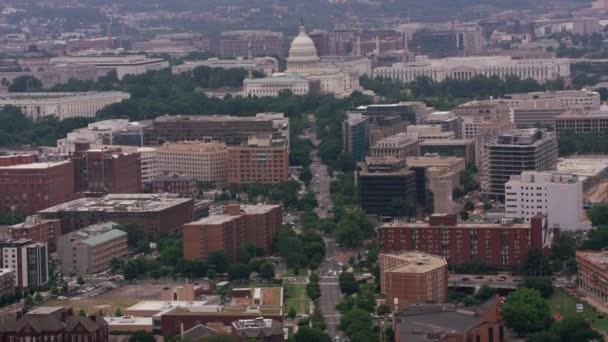 Washington Circa 2017 Aerial View Capitol Building Surrounding Area Shot — Stock video