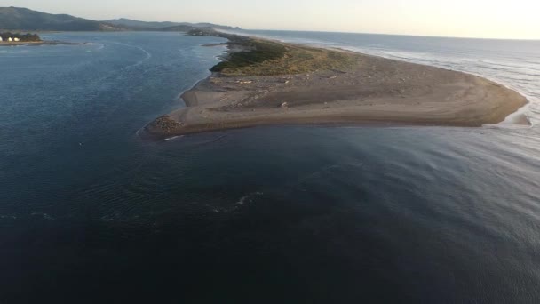 Αεροφωτογραφία Του Siletz Bay Lincoln City Όρεγκον — Αρχείο Βίντεο