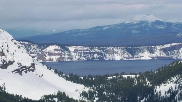 Вид Повітря Озеро Кратер Штат Орегон — стокове відео