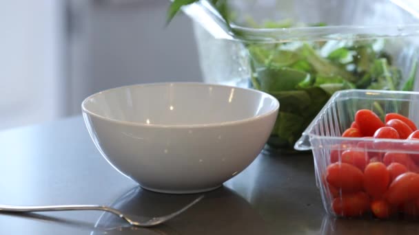 Een Gezonde Salade Maken Voor Lunch — Stockvideo