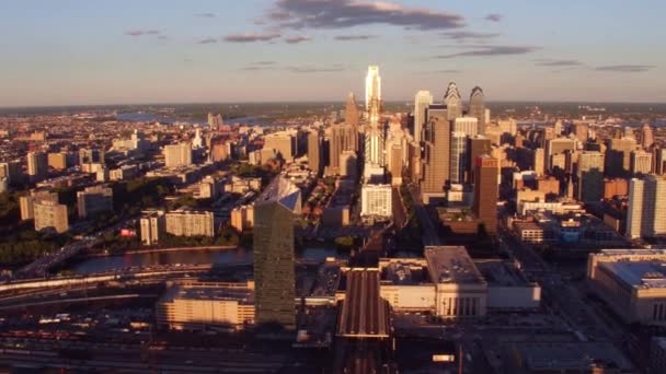 Aerial View Philadelphia Pennsylvania — Stock Video