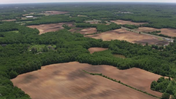 Nueva Jersey Circa 2017 Vista Aérea Agricultura Los Campos Nueva — Vídeos de Stock