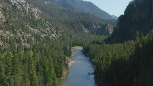 蒙大拿美丽的自然景观 美国高地的航拍 — 图库视频影像