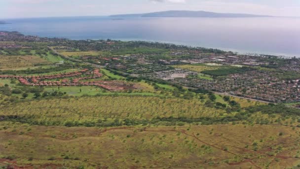 Maui Hawaii Circa 2018 Vista Aérea Wailea Maui Tiro Con — Vídeos de Stock