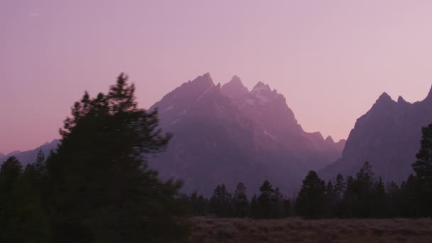 Beautiful Sunset Grand Teton National Park — Stock Video