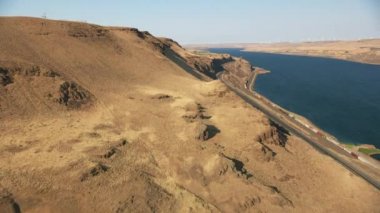 Oregon, ABD: Columbia River Gorge 'un yüksek açılı görüntüsü