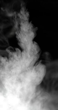 Ağır çekimde siyah arkaplanda duman; 1000 fps hızla Fantom Flex 4K 'de çekim