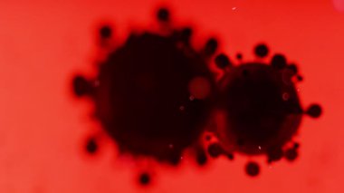 COVID 19 virüslü görüntüler, sağlık ve tıp konsepti 