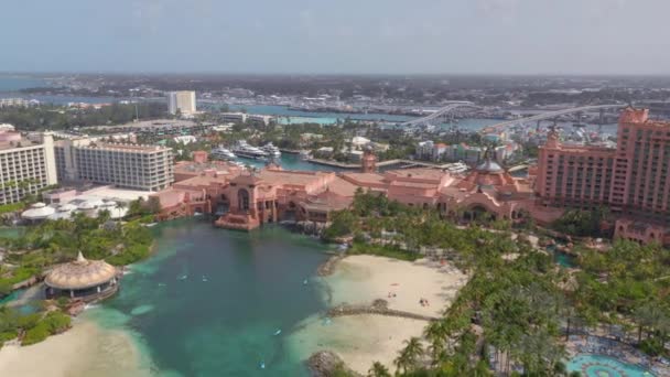 Nassau Μπαχάμες Αεροφωτογραφία Του Atlantis Resort Στο Nassau Μπαχάμες — Αρχείο Βίντεο