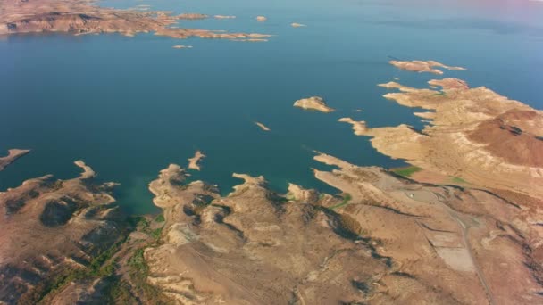 Jezioro Mead Nevada Widok Lotu Ptaka Jezioro Mead Strzał Cineflex — Wideo stockowe