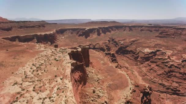 Canyonlands Ulusal Parkı Utah 2019 Dolaylarında Kanyonlar Havadan Görünüşü Helikopterden — Stok video