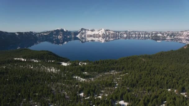 Cascade Mountains Oregon Circa 2019 Veduta Aerea Del Lago Crater — Video Stock