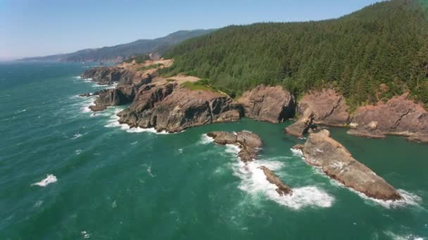 Dessus Des Images Belle Côte Mer Vue Panoramique Sur Nature — Video