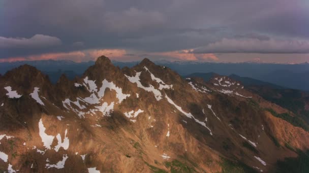 Mount Baker Waszyngton Około 2019 Roku Widok Lotu Ptaka Mount — Wideo stockowe