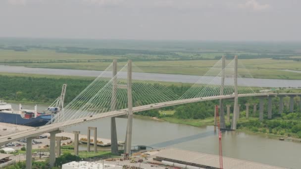 Georgië Circa 2019 Luchtfoto Van Savannah Georgia Schot Vanuit Helikopter — Stockvideo