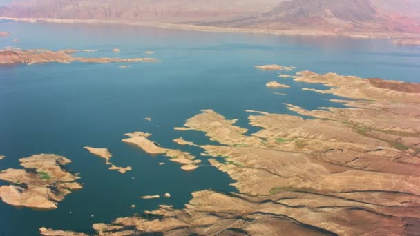 Lake Mead Nevada Uitzicht Vanuit Lucht Lake Mead Neergeschoten Met — Stockvideo