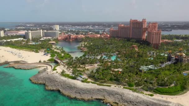 Nassau Μπαχάμες Αεροφωτογραφία Του Atlantis Resort Στο Nassau Μπαχάμες — Αρχείο Βίντεο