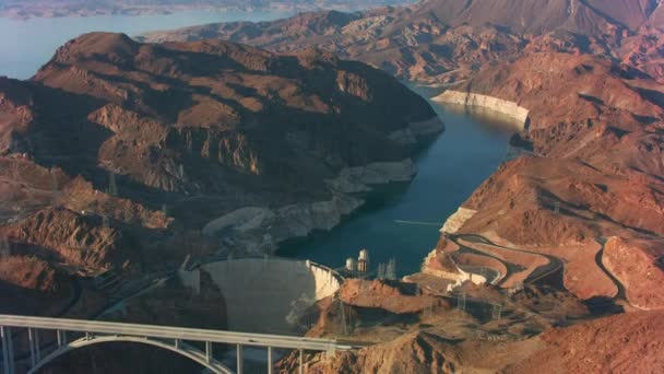 Lake Mead Nevada Veduta Aerea Del Lago Mead Girato Con — Video Stock