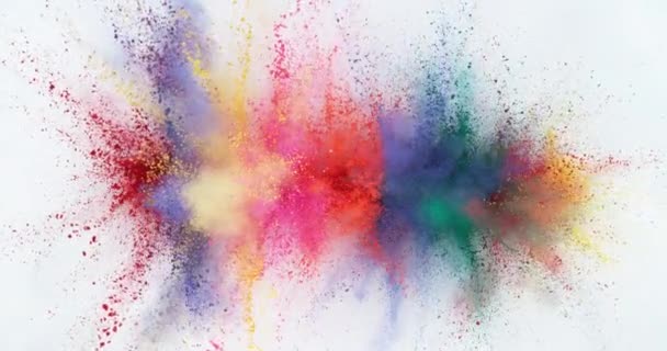 彩色粉末以超慢速运动爆炸 用幻影Flex 4K高速相机拍摄 — 图库视频影像